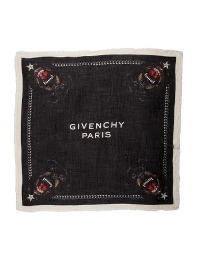 Pre-owned Givenchy Graphic Print Scarf In Black