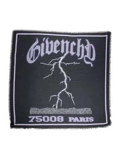 Pre-owned Givenchy Graphic Print Scarf In Blue
