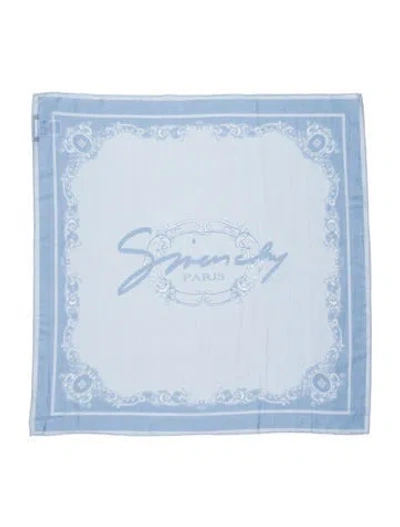 Pre-owned Givenchy Graphic Print Scarf In Blue