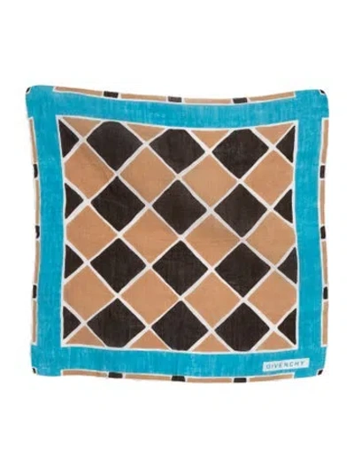 Pre-owned Givenchy Graphic Print Scarf In Blue