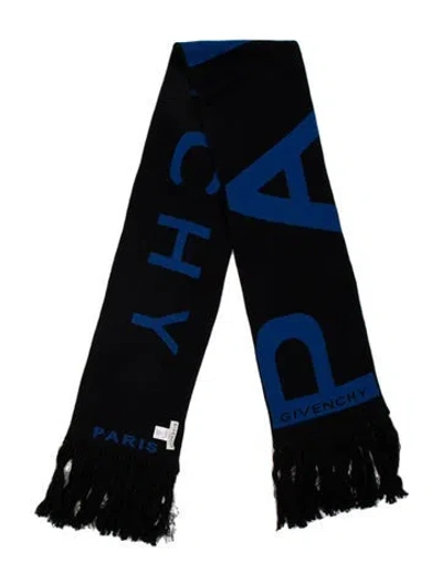Pre-owned Givenchy Graphic Print Scarf In Blue