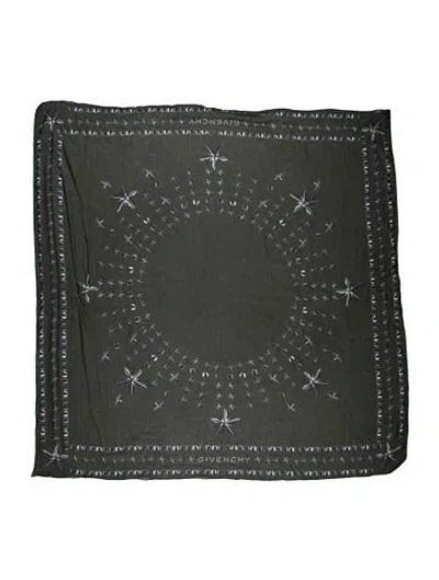 Pre-owned Givenchy Graphic Print Scarf In Green