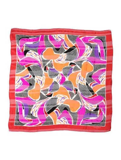 Pre-owned Givenchy Graphic Print Scarf In Pink