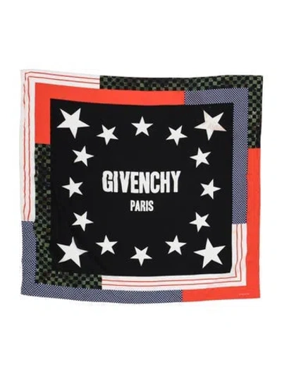 Pre-owned Givenchy Graphic Print Scarf In Red