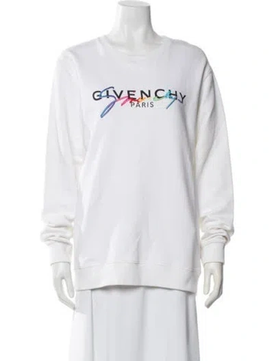 Pre-owned Givenchy Graphic Print Scoop Neck Sweater W/ Tags In Neutral