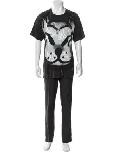 Pre-owned Givenchy Graphic Print Scoop Neck T-shirt In Gray