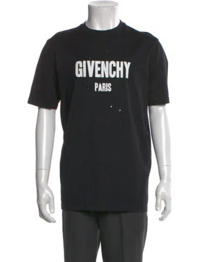 Pre-owned Givenchy Graphic Print Short Sleeve Shirt In Black