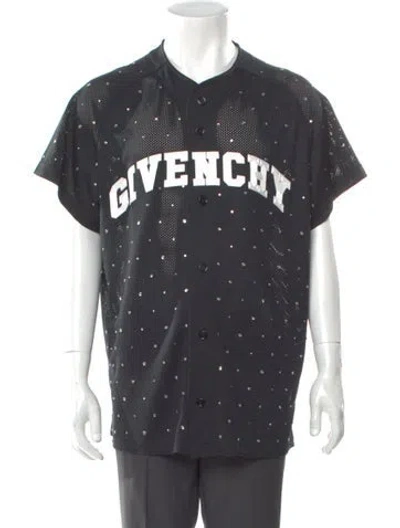 Pre-owned Givenchy Graphic Print Short Sleeve Shirt In Black