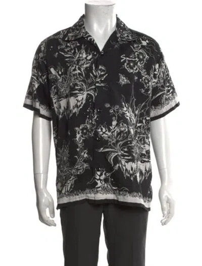 Pre-owned Givenchy Graphic Print Short Sleeve Shirt In Black