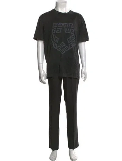 Pre-owned Givenchy Graphic Print Short Sleeve Shirt In Black