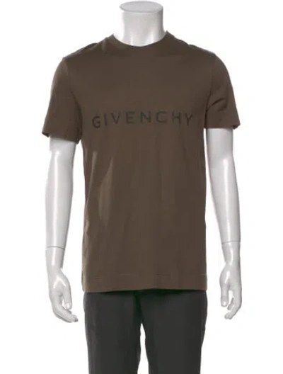 Pre-owned Givenchy Graphic Print Short Sleeve Shirt In Brown