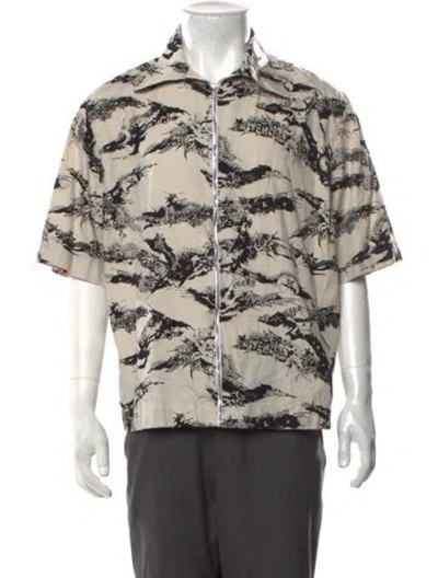Pre-owned Givenchy Graphic Print Short Sleeve Shirt In Neutrals