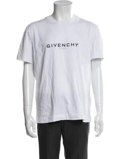 Pre-owned Givenchy Graphic Print Short Sleeve Shirt In White