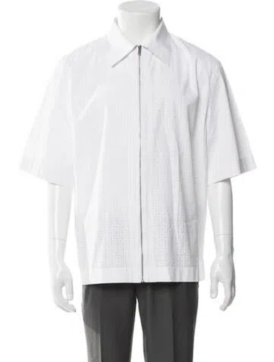 Pre-owned Givenchy Graphic Print Short Sleeve Shirt In White