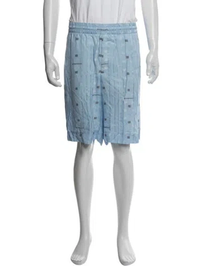 Pre-owned Givenchy Graphic Print Shorts W/ Tags In Blue
