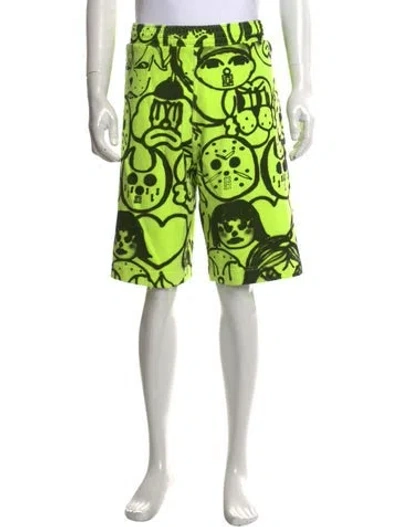 Pre-owned Givenchy Graphic Print Shorts W/ Tags In Green