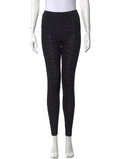 Pre-owned Givenchy Graphic Print Skinny Leg Pants In Black