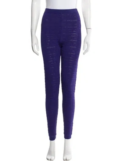 Pre-owned Givenchy Graphic Print Skinny Leg Pants In Purple