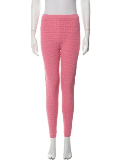 Pre-owned Givenchy Graphic Print Skinny Leg Pants W/ Tags In Pink