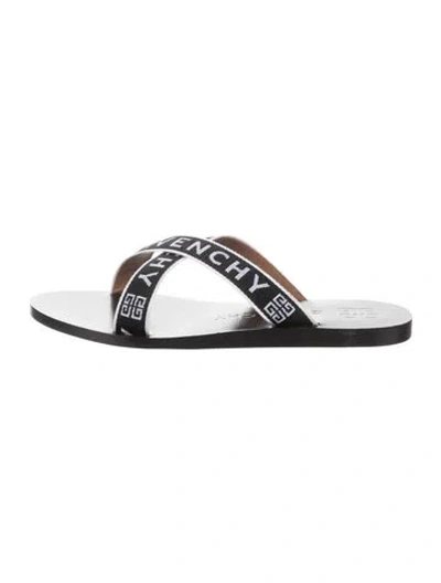 Pre-owned Givenchy Graphic Print Slides In Black