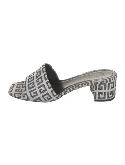 Pre-owned Givenchy Graphic Print Slides In White