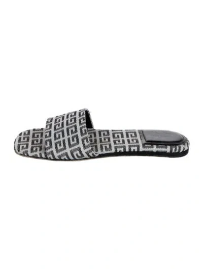 Pre-owned Givenchy Graphic Print Slides In White