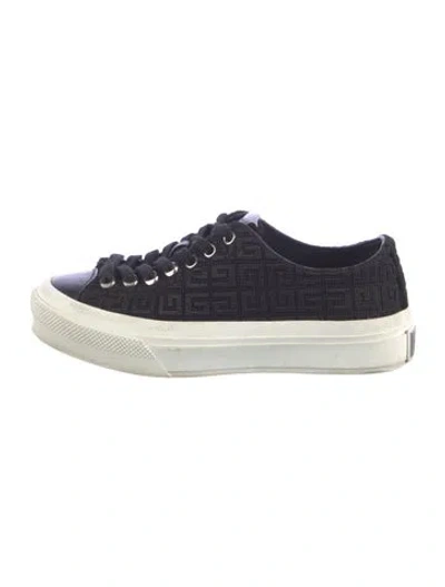 Pre-owned Givenchy Graphic Print Sneakers In Black/white