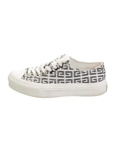 Pre-owned Givenchy Graphic Print Sneakers In White