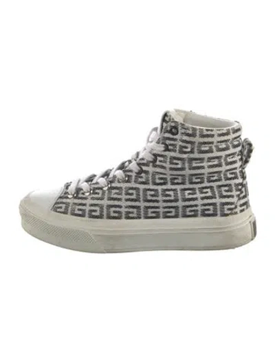 Pre-owned Givenchy Graphic Print Sneakers In White