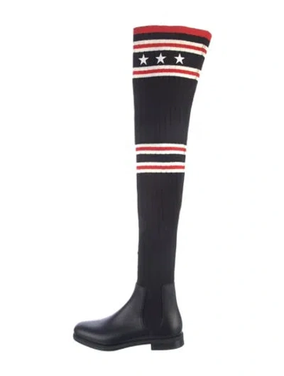 Pre-owned Givenchy Graphic Print Sock Boots In Blue