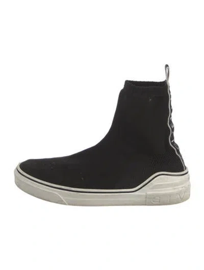 Pre-owned Givenchy Graphic Print Sock Sneakers In Black/white