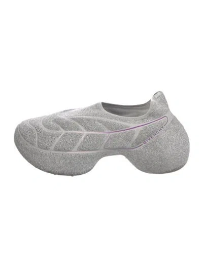 Pre-owned Givenchy Graphic Print Sock Sneakers In Grey/purple
