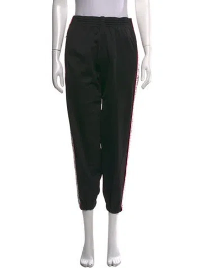 Pre-owned Givenchy Graphic Print Straight Leg Pants In Black