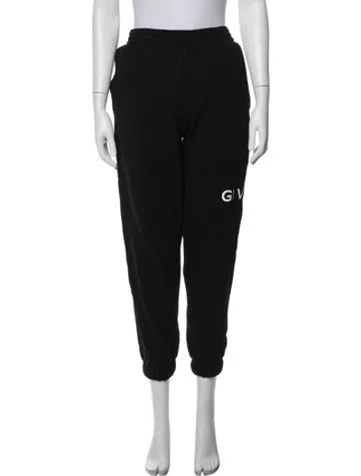 Pre-owned Givenchy Graphic Print Sweatpants In Black