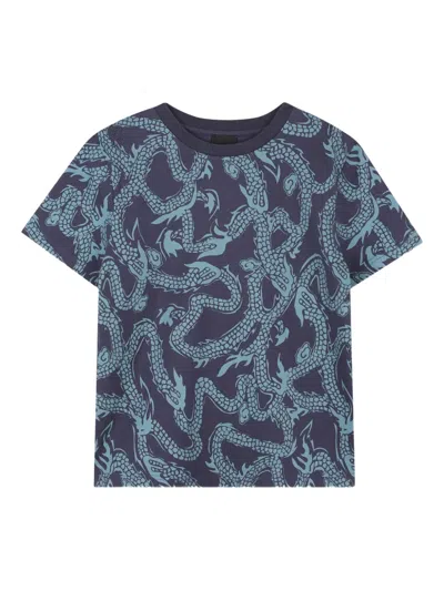 Givenchy Kids' Graphic-print T-shirt In Blue