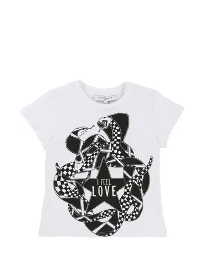 Givenchy Kids' Graphic Print T-shirt In White