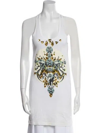Pre-owned Givenchy Graphic Print V-neck Tunic In Neutral