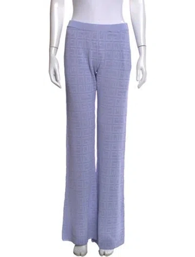 Pre-owned Givenchy Graphic Print Wide Leg Pants W/ Tags In Purple
