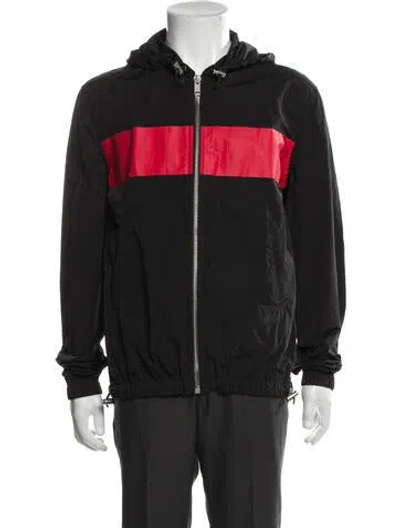 Pre-owned Givenchy Graphic Print Windbreaker In Black
