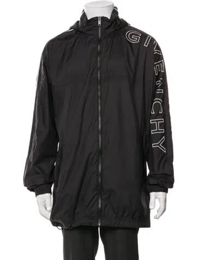 Pre-owned Givenchy Graphic Print Windbreaker In Black