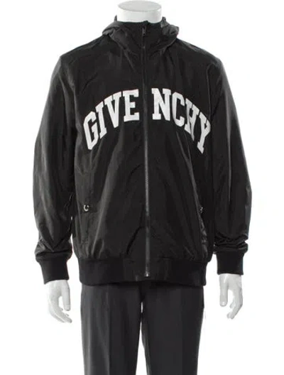 Pre-owned Givenchy Graphic Print Windbreaker In Gray