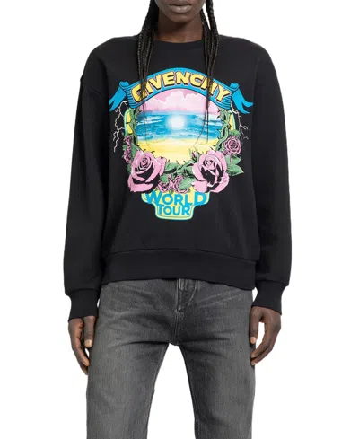 Givenchy Graphic Printed Crewneck Sweatshirt In Black