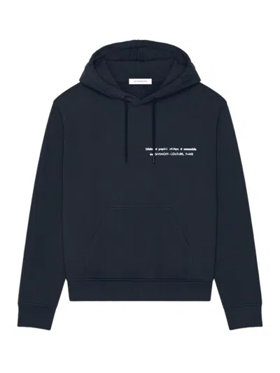 Givenchy Graphic Pullover Hoodie In Navy