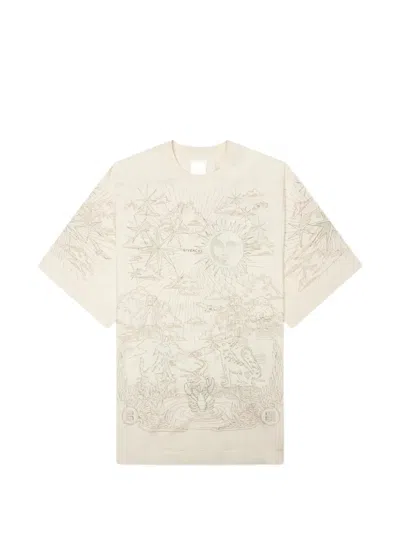 Givenchy Graphic Short-sleeve T-shirt In Neutral
