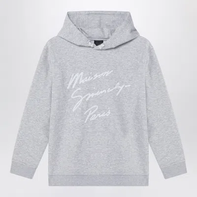 Givenchy Grey Hoodie With Embroidered Logo Men In Multi