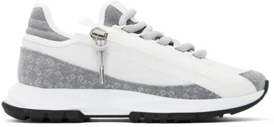 Givenchy Gray & White Spectre Sneakers In 069-grey/white