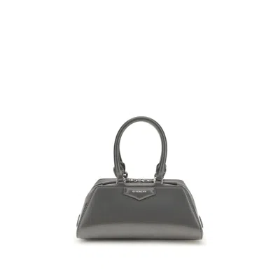 GIVENCHY GRAY CALF LEATHER BOS TAURUS SHOULDER BAG