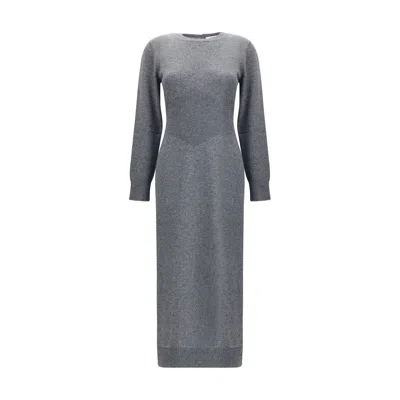 Givenchy Women Long Knit Dress In Gray