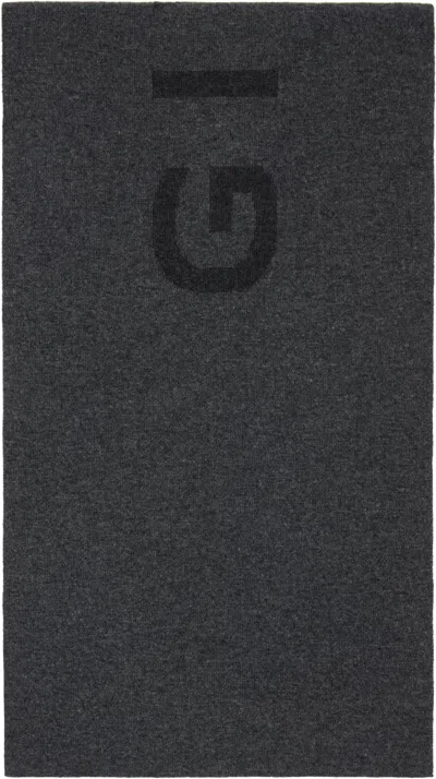 Givenchy Gray '' Double Face Knit Scarf