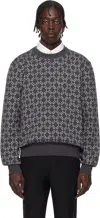 Givenchy Pull En Jacquard Monogramme 72 In 030-medium Grey